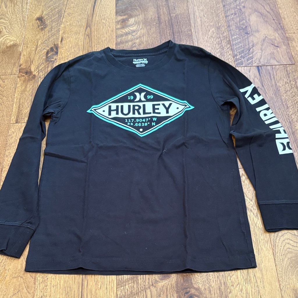 Hurley Boy’s Black Long Sleeve Tee Size M